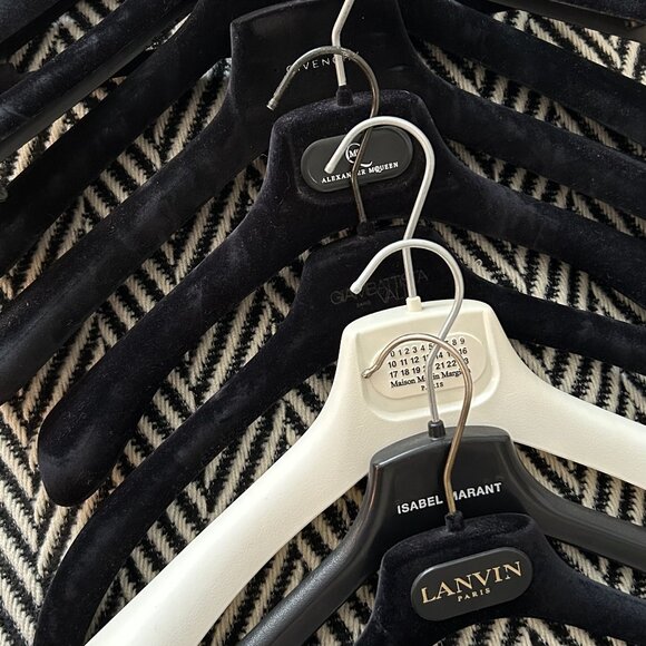 Lot of used designer hangers - Saint Laurent, Balmain, Givenchy, Lanvin & more! - Picture 1 of 5
